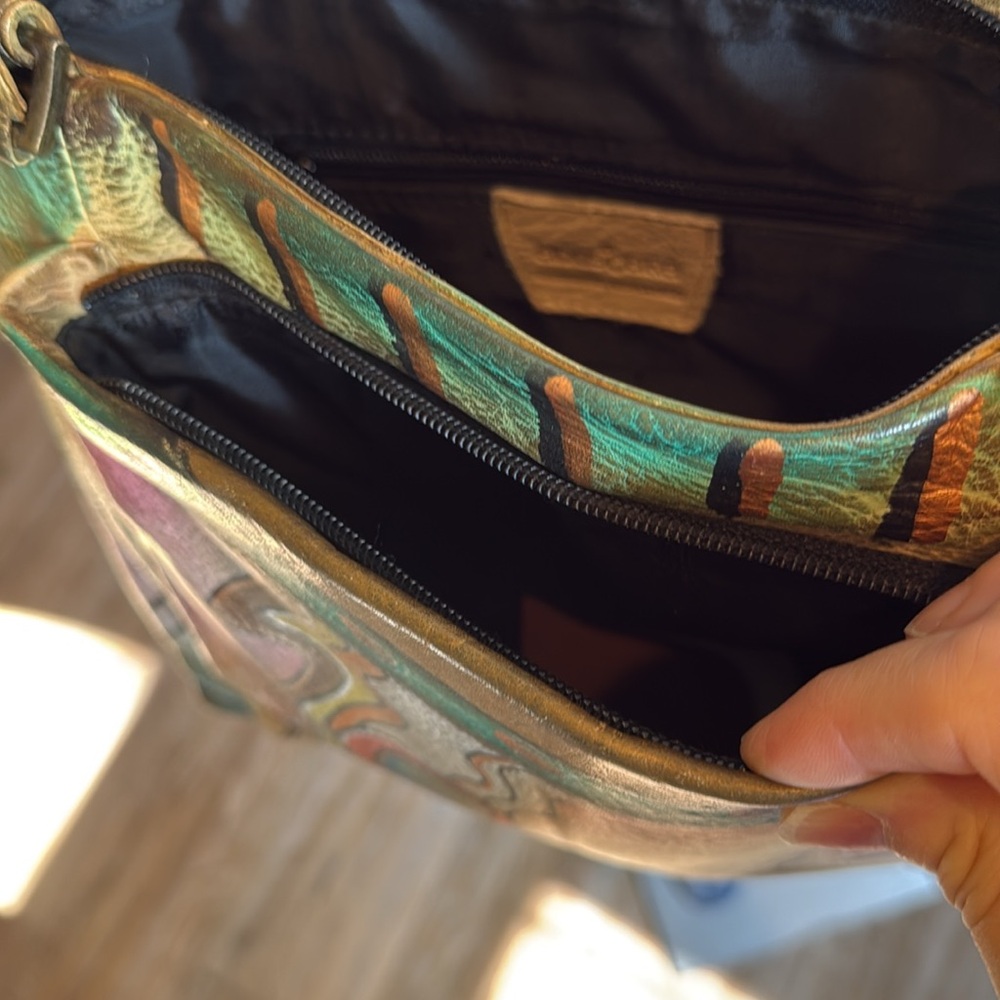 Anuschka Artistic Multicolor Shoulder Bag - Picture 11 of 12